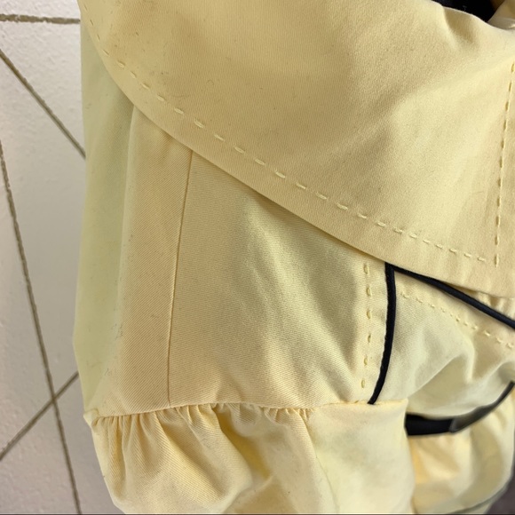Candies Yellow Sargent Pepper Military Look 3/4 Classic Trench Coat Size Medium - Picture 6 of 15